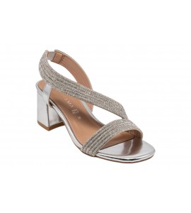 KHARISMA sandalo elegante 2510.26 STRASS ARGENTO