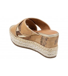 ALVIERO MARTINI Zeppa con fasce incrociate 1401/750A/0010 NATURAL CO