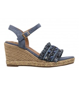 O-JOO sandalo con zeppa OL61500A GERI FLOWER SKY