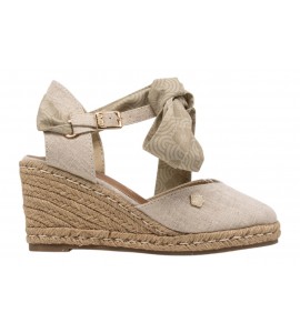 O-JOO sandalo con zeppa OL61531A GERI CVS BEIGE