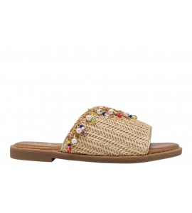O-JOO ciabattina flat OL61511A MILEY CARRIBEAN natura