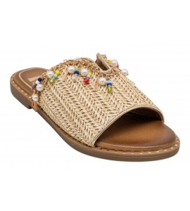 O-JOO ciabattina flat OL61511A MILEY CARRIBEAN natura