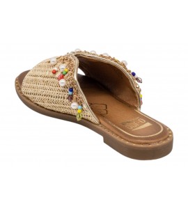 O-JOO ciabattina flat OL61511A MILEY CARRIBEAN natura