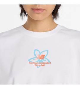 NEW BALANCE donna T-SHIRT WT61A472 CITY RUN BIANCO