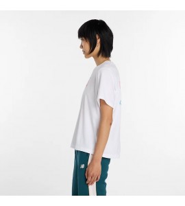NEW BALANCE donna T-SHIRT WT61A472 CITY RUN BIANCO