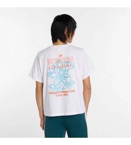 NEW BALANCE donna T-SHIRT WT61A472 CITY RUN BIANCO