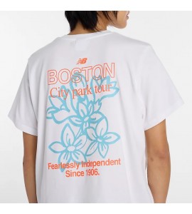 NEW BALANCE donna T-SHIRT WT61A472 CITY RUN BIANCO
