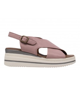 BUENO sandalo con zeppa WG0404 ROSA ANTICO