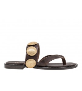 JEIDA sandalo donna infradito J13 VACCHETTA CAFFE