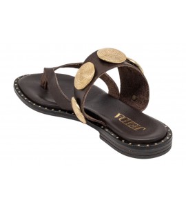 JEIDA sandalo donna infradito J13 VACCHETTA CAFFE