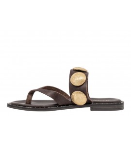 JEIDA sandalo donna infradito J13 VACCHETTA CAFFE