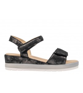 TOMASI sandalo 20191 VELCRO NAPPA NERO