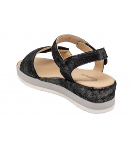 TOMASI sandalo 20191 VELCRO NAPPA NERO