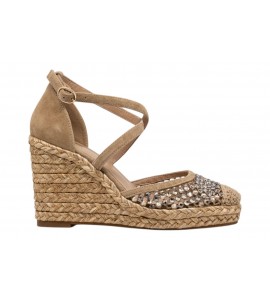 ALMA EN PENA sandalo con zeppa V265602 SUEDE sand