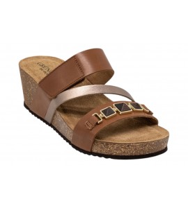 GRUNLAND donna ciabatta ERSI CB1846-70 cuoio