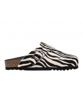 SCHOLL F01203 1851 FAE PONY LEATHER ZEBRA