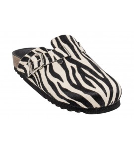 SCHOLL F01203 1851 FAE PONY LEATHER ZEBRA