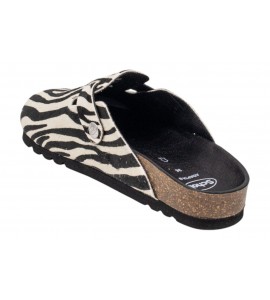 SCHOLL F01203 1851 FAE PONY LEATHER ZEBRA