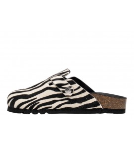 SCHOLL F01203 1851 FAE PONY LEATHER ZEBRA