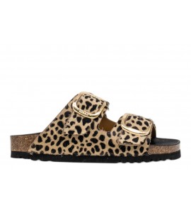 SCHOLL F30067 1850 PRINTED LEATHER LEOPARD