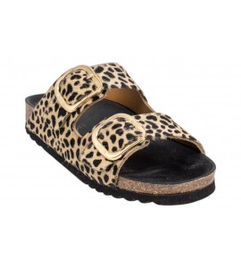 SCHOLL F30067 1850 PRINTED LEATHER LEOPARD