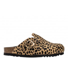 SCHOLL F32180 1850 FAE PONY LEATHER LEOPARD