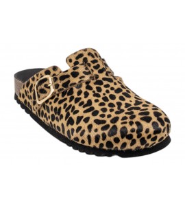 SCHOLL F32180 1850 FAE PONY LEATHER LEOPARD