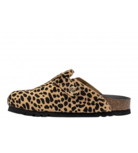 SCHOLL F32180 1850 FAE PONY LEATHER LEOPARD