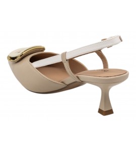 DONNA SERENA SLINGBACK 436073dp BEIGE/BIANCO