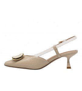 DONNA SERENA SLINGBACK 436073dp BEIGE/BIANCO