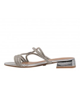 KHARISMA Ciabattina flat 2313.26 STRASS ARGENTO
