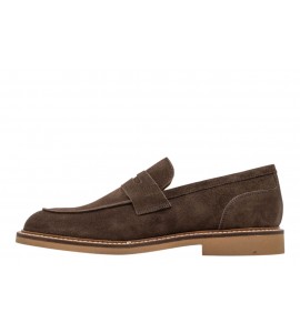 FRAU UOMO MOCASSINO 35B7 SUEDE T.MORO