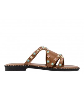 FRAU DONNA CIABATTINA 05V0 SWIRL CUOIO
