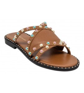 FRAU DONNA CIABATTINA 05V0 SWIRL CUOIO