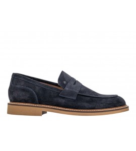 FRAU UOMO MOCASSINO 35B7 SUEDE BLU