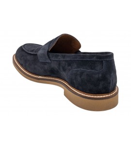 FRAU UOMO MOCASSINO 35B7 SUEDE BLU
