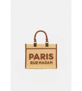 RUE MADAM PARIS 1534 ICONIQUE MINI STRAW BROWN