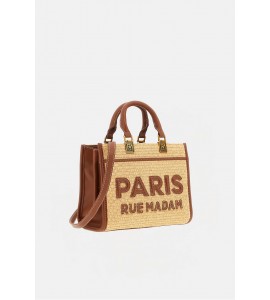 RUE MADAM PARIS 1534 ICONIQUE MINI STRAW BROWN