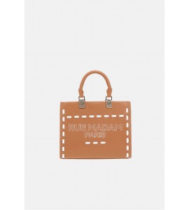 RUE MADAM PARIS 1532 ICONIQUE MINI TOTE COGNAC