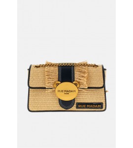 RUE MADAM PARIS 1574 TEDDY IT-BAG STRAW BLACK