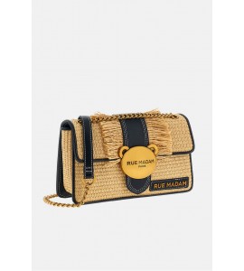 RUE MADAM PARIS 1574 TEDDY IT-BAG STRAW BLACK