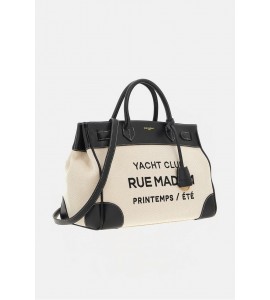 RUE MADAM PARIS 1556 RIVIERA TOTE CANVAS BLACK