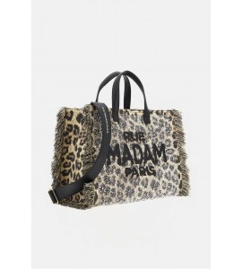 RUE MADAM PARIS 1528 CASABLANCA TOTE LEOPARD