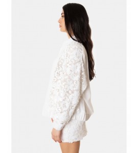 JIJIL JPE26GI144.0RT0033/0001 GIACCA paillettes BIANCO