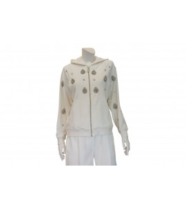 JIJIL JPE26PF009.0FE0057/0001 FELPA OVER WHITE