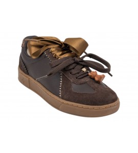 GIO+ SNEAKERS BLUE1048 COMBI BROWN