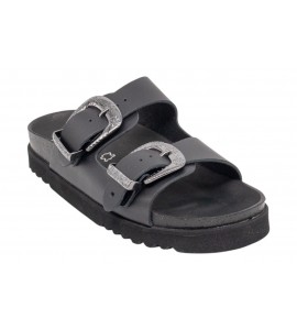 SCHOLL F306151004 IRVING LEATHER BLACK