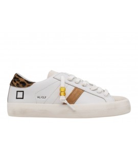 DATE donna W441-HL-CA-WD HILL LOW CALF WHITE-LEOPARD
