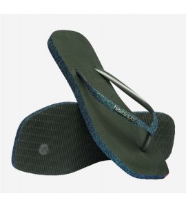HAVAIANAS 4150248/4896 Slim Square Sparkle GREEN