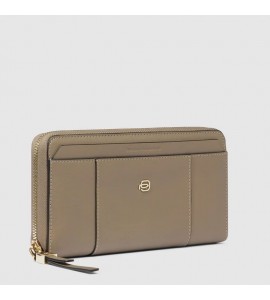 PIQUADRO Portafoglio donna soffietti con zip Circle